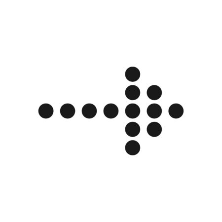 Arrow sign icon from many circles vector illustration isolated on white backgroundのイラスト素材