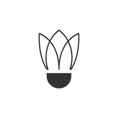 Badminton ball vector illustration isolated on white backgroundのイラスト素材