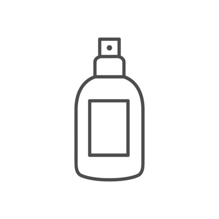 Antiseptic spray line vector icon illustration isolated on white background.のイラスト素材