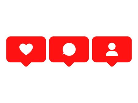 Heart, speech babble and people icon vector illustration isolated on white