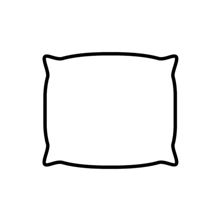 Pillow icon line vector illustration isolated on white background.のイラスト素材