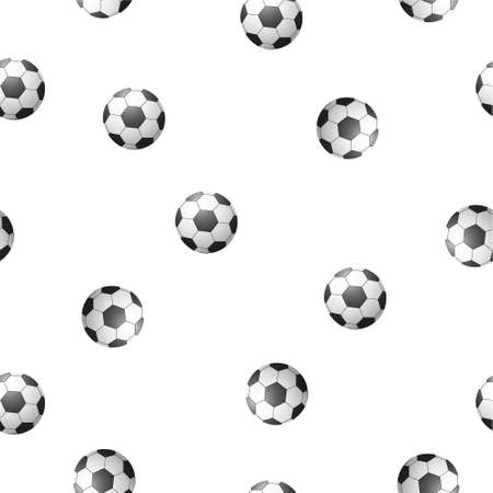 Seamless pattern football balls on whiteのイラスト素材