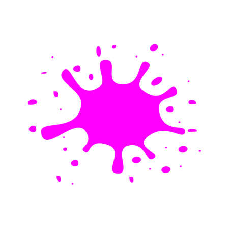 Splash pink vector shape illustration isolated on white.のイラスト素材