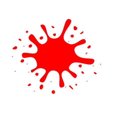 Splash red vector shape illustration isolated on whiteのイラスト素材