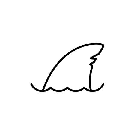 Fin Outline Vector of Shark line fin symbol vector - ID:1-153562026 - Royalty Free ...