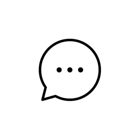 Speech bubble line icon isolated on whiteのイラスト素材