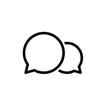 Speech bubbles icon vector isolated on whiteのイラスト素材