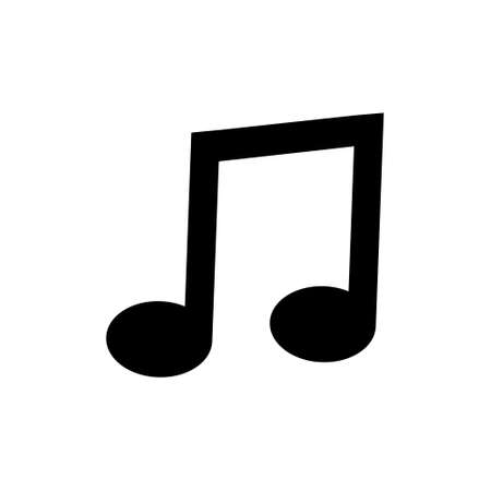 Music note symbol icon. Vector illustration isolated on whiteのイラスト素材