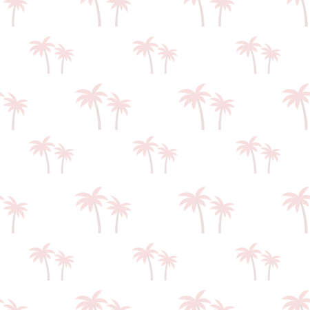 Seamless palm pink tree pattern texture. Palm tree print vector illustration background.のイラスト素材