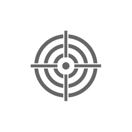 Sniper scope vector isolated on the white background. Crosshair with dot.のイラスト素材