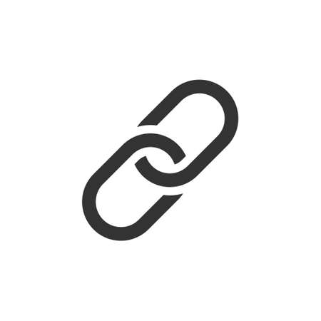 Chain icon. Black connect chain symbol vector illustration.のイラスト素材