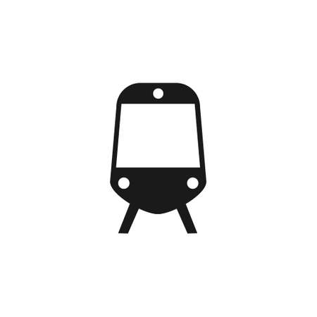 Train icon. Transportation silhouette. Metro symbol. Vector outline illustrationのイラスト素材