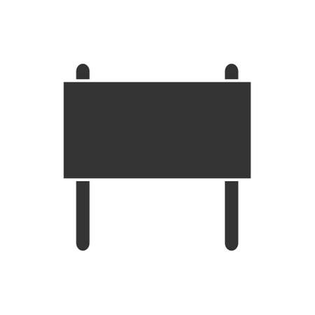 Road sign icon. Signpost outline black symbol isolated on the white backgroundのイラスト素材
