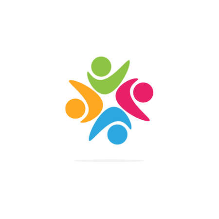 Network people icon. Social communication symbol vector flat illustration. Nationality people...
