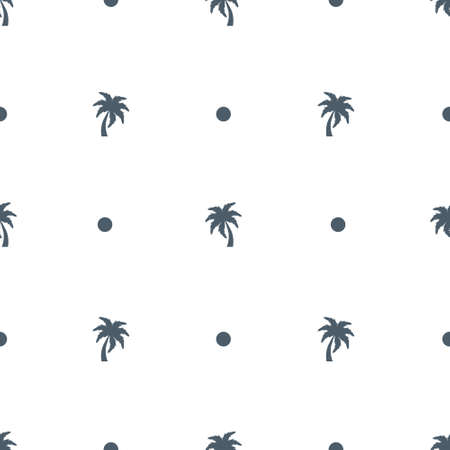 Seamless palm tree pattern texture. Palm tree print vector illustration background.のイラスト素材