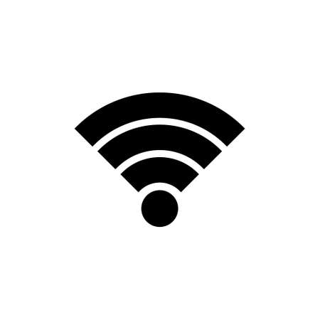 WIFI vector icon isolated on the white background. Wireless black symbol.のイラスト素材