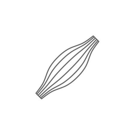 Muscle fiber line icon. Medical anatomy linear symbol. Vector illustration isolated on white.のイラスト素材