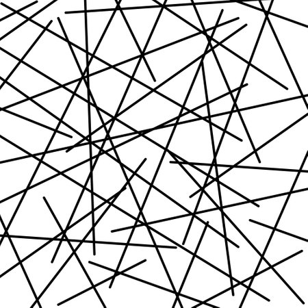 Random chaotic lines background. Vector geometric illustration isolated on white.