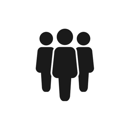 People group icon. Business teamwork vector illustration. Avoid crowds human concept.のイラスト素材