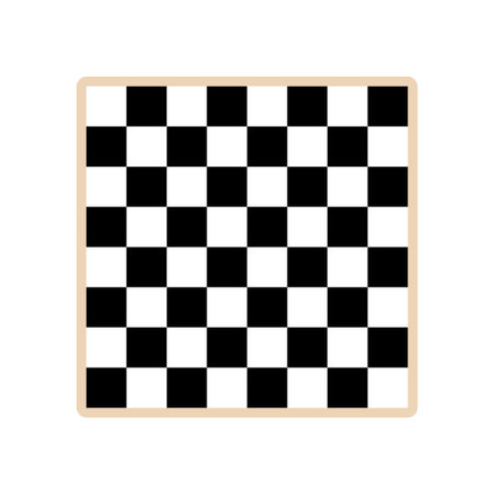 Chess board vector illustration. Smart board game concept. Isolated on white.のイラスト素材