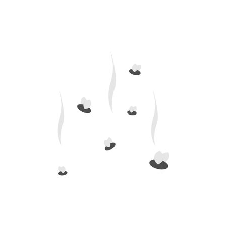 Fly with smell icon. Flies insect flying vector isolated on white.のイラスト素材