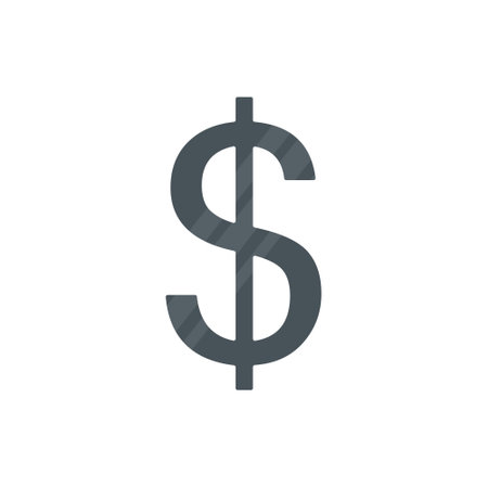 Dollar icon. Money black symbol. Global cash sign. Vector illustartion isolated on whiteのイラスト素材
