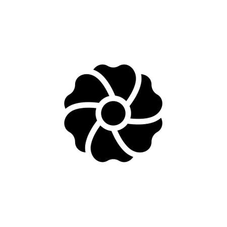 Flower black icon. Trendy flower symbol. Beautiful silhouette plant. Vector isolated on whiteのイラスト素材