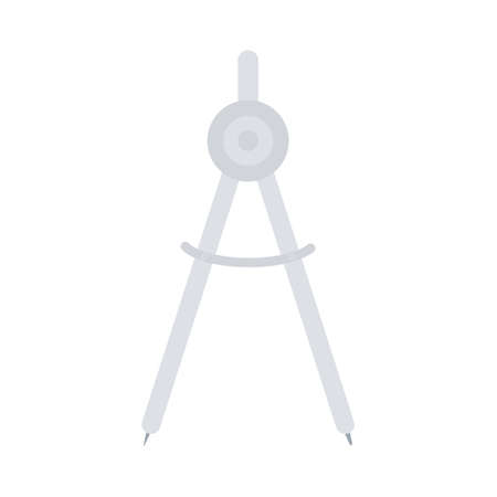 Dividers icon. Education math compass tool. Vector isolated on white