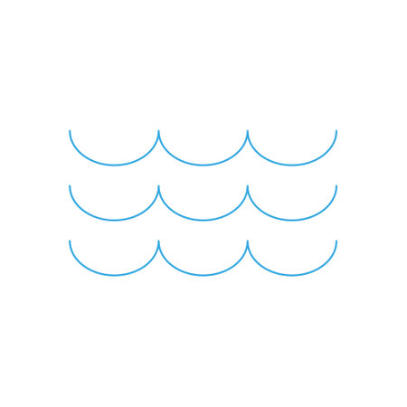 Water wave icon. Ocean and sea symbol. Vector illustration isolated on white.のイラスト素材