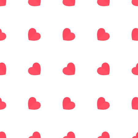 Hearts seamless pattern. Valentine's Day concept white background. Vector illustration.のイラスト素材