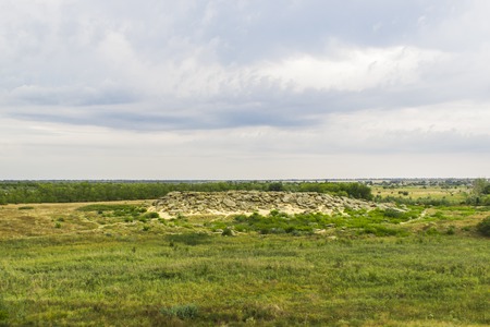 Historical monument in Zaporozhye Ukraine Stone tomb is a force place. A lot of strengthの写真素材