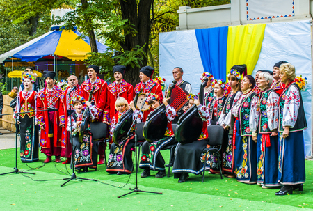 Cossack Choir. Speech of Cossacks with songs in Ukraineのeditorial素材