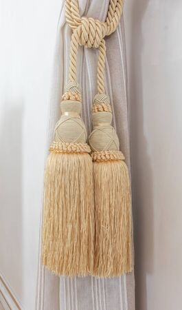 holder for curtains beautifully close-upの写真素材