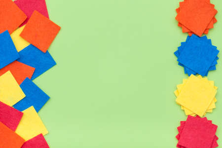 Order and chaos. chaotic unorganized colored squares and ordered. Concept of organization.の写真素材