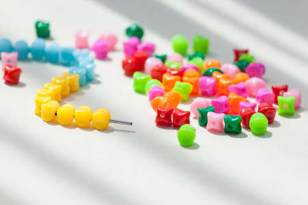 Kids activity to promote development, motor skills, thinking, coordination.の写真素材