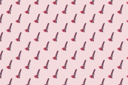 Seamless pattern with pink paper witchcraft. Halloween creative background.の写真素材