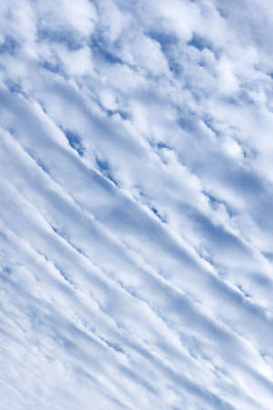 diagonal striped unusual cloudly sky. Nature beautiful background.の写真素材