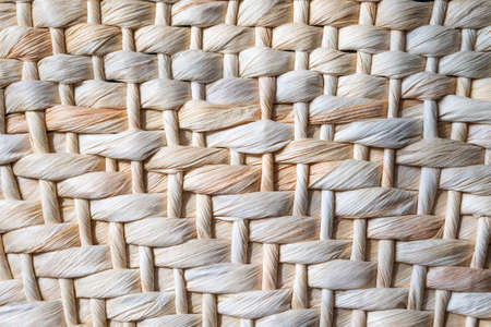 Pattern, background straw woven bag. Eco friendly concept.の写真素材
