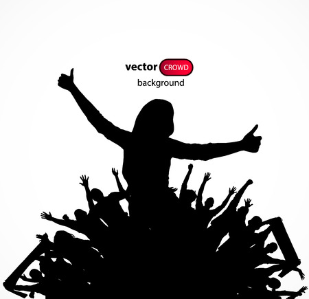 Background of a semicircle with fansのイラスト素材