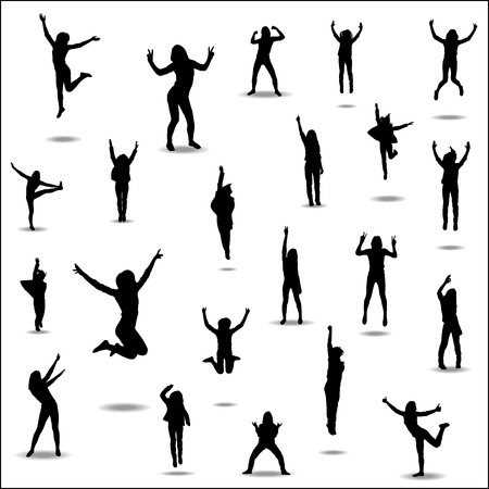 Silhouettes for sports championships and concertsのイラスト素材