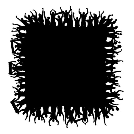 Background square with fansのイラスト素材