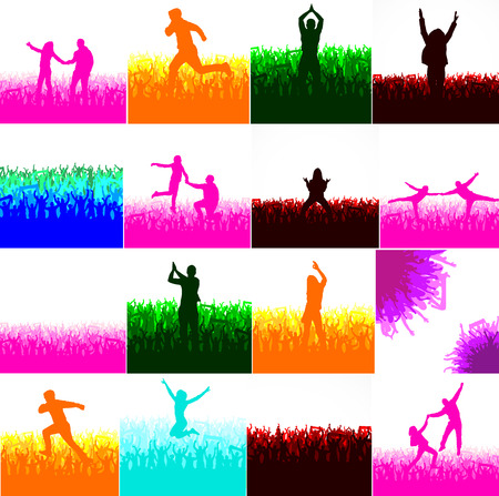 Posters for sports concerts and championships.のイラスト素材