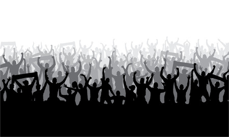 Banner from the crowdのイラスト素材