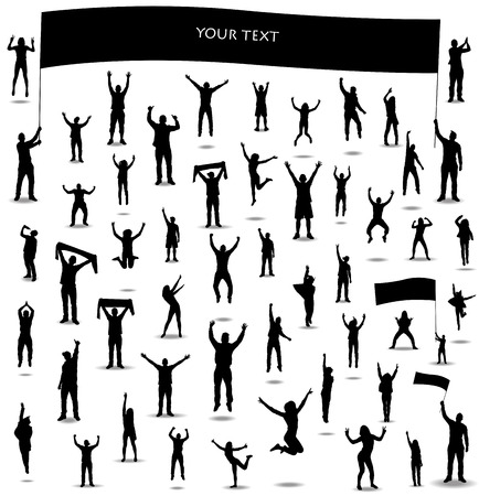 Silhouettes for sports championships and concertsのイラスト素材