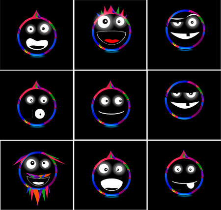 Collection Smile iconsのイラスト素材