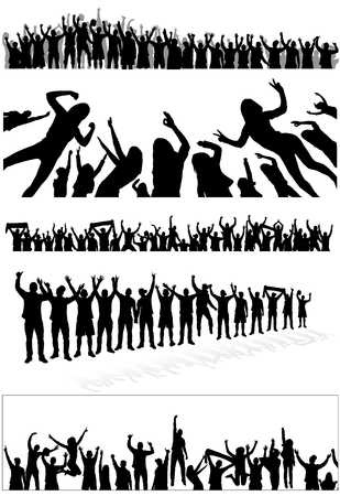 Background with cheering people.のイラスト素材