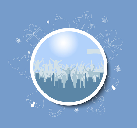 Merry Christmas holiday vectorのイラスト素材