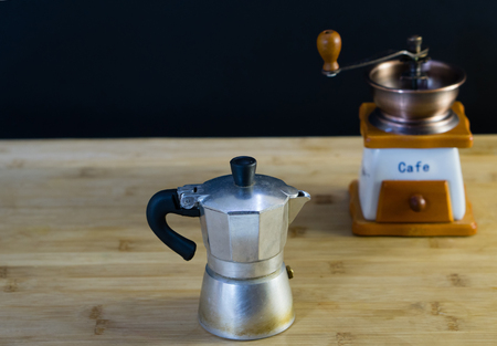 Old italian moka coffee makerの写真素材
