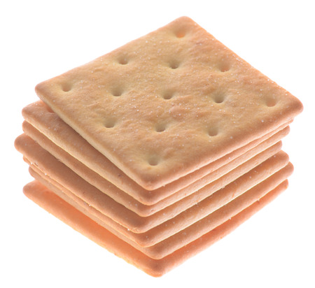 stack of cookies isolated on a white backgroundの写真素材