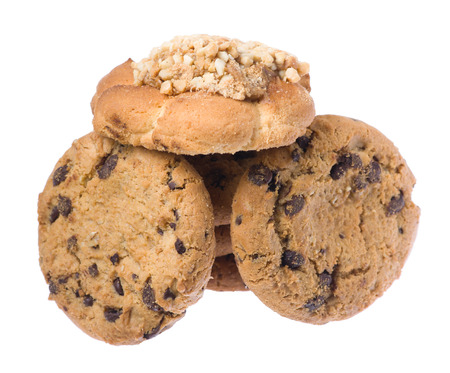 Group of cookies isolated on white backgroundの写真素材
